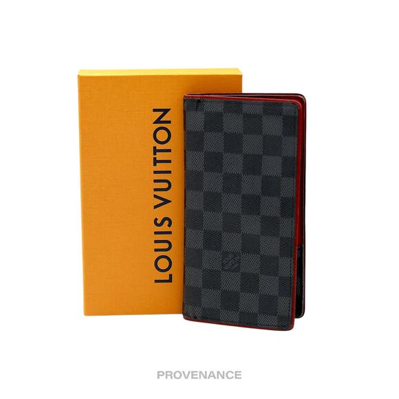 🔴 Louis Vuitton Brazza Long Wallet - Damier Graphite Red - Picture 1 of 8